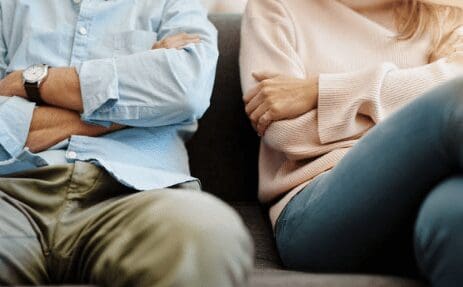Crossed arms in disagreement
