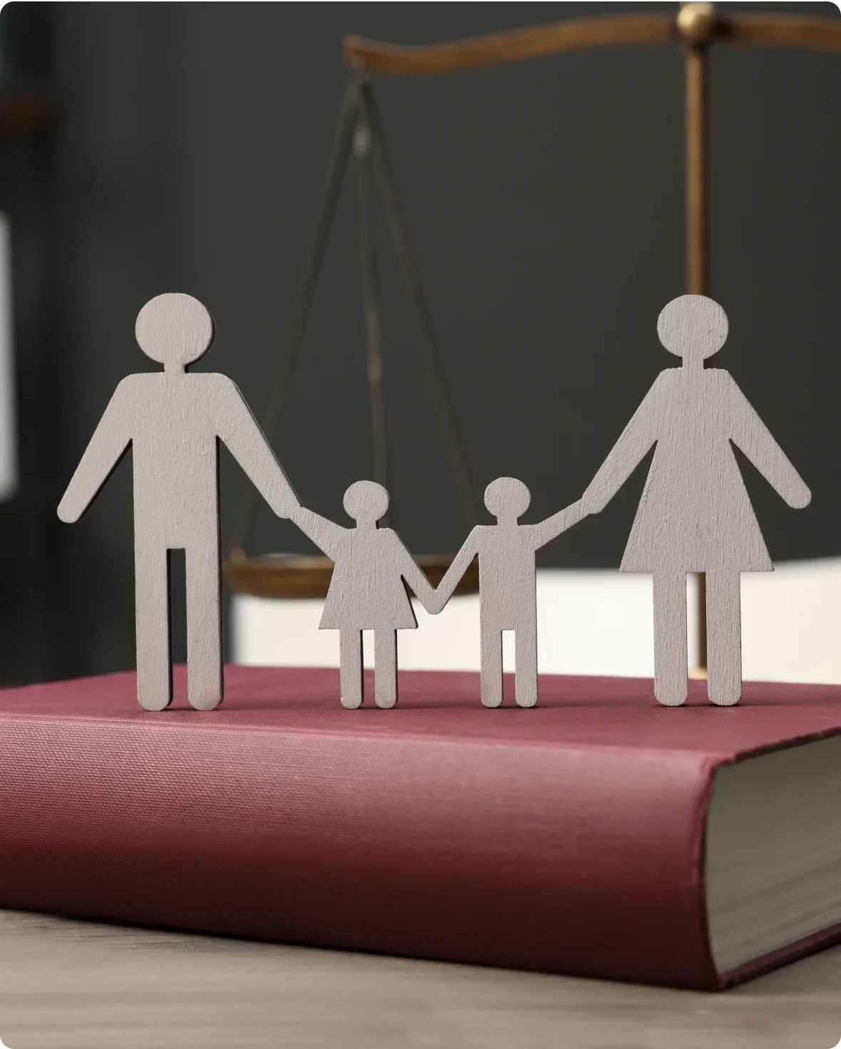Symbolic family and justice concept